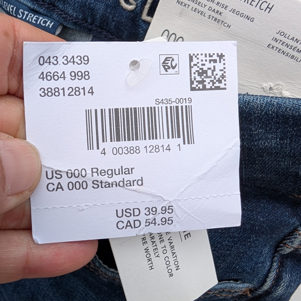 American Eagle Outfitters Dark Blue Skinny Jeans - Picture 3 of 3